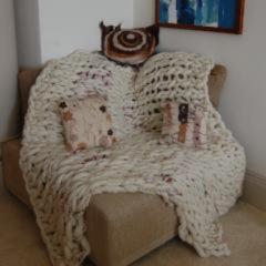 Luxury Chunky Hand Knitted Throw