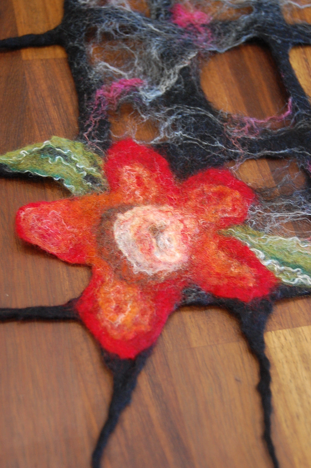 Floral Felt-lace Shawl